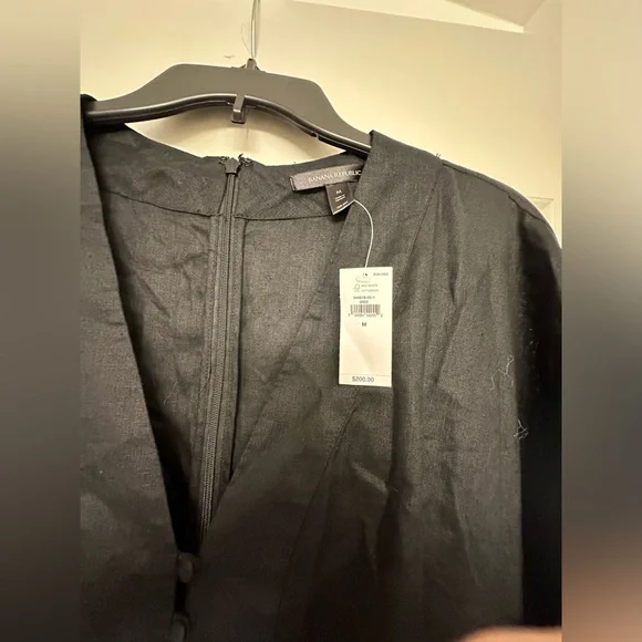 Banana Republic Black Linen Dress - Picture 2 of 3